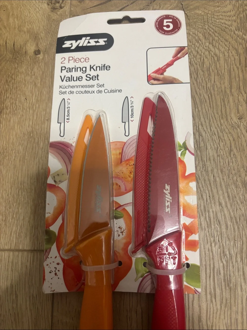 2-Piece Paring Knife Value Set - Red & Orange
